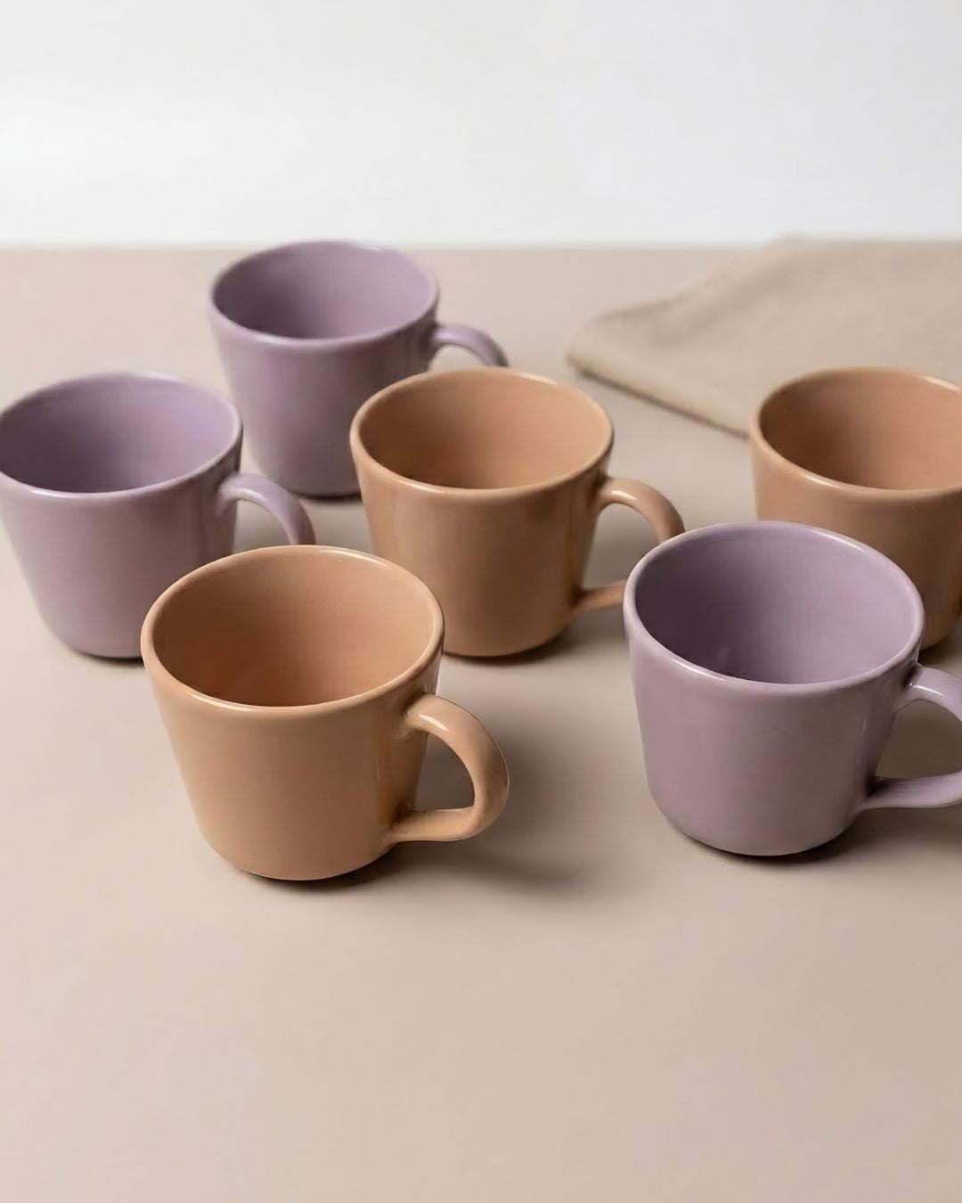 Tea Cup Set- Everyday Pastels, Honey & Mauve (set of 4)