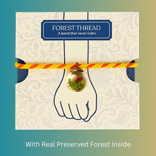 Rakhi+ Roli Chawal- Preserved Forest Plants Rakhi Set