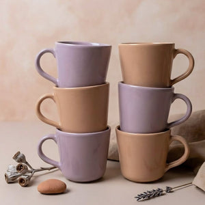 Tea Cup Set- Everyday Pastels, Honey & Mauve (set of 4)