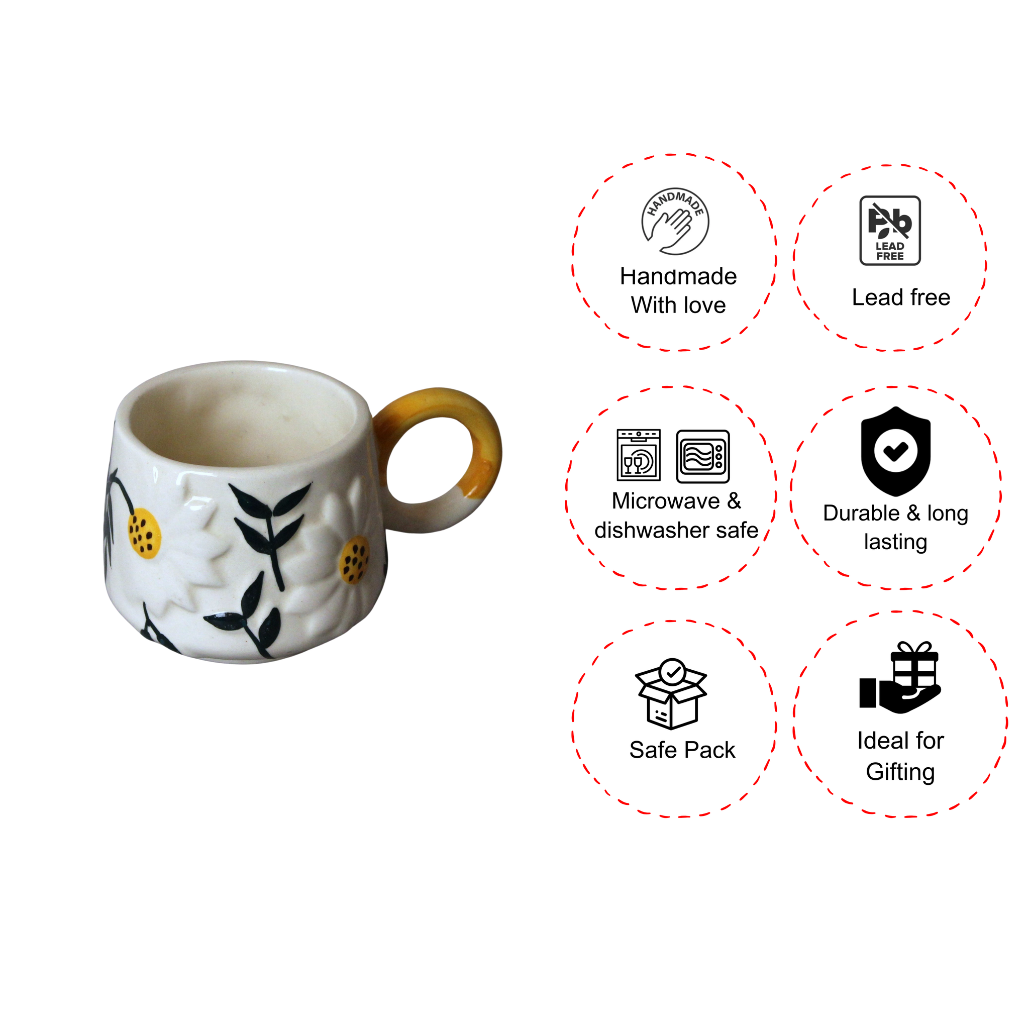 Sunflower Mug (single) – Brighten Your Coffee & Tea Time