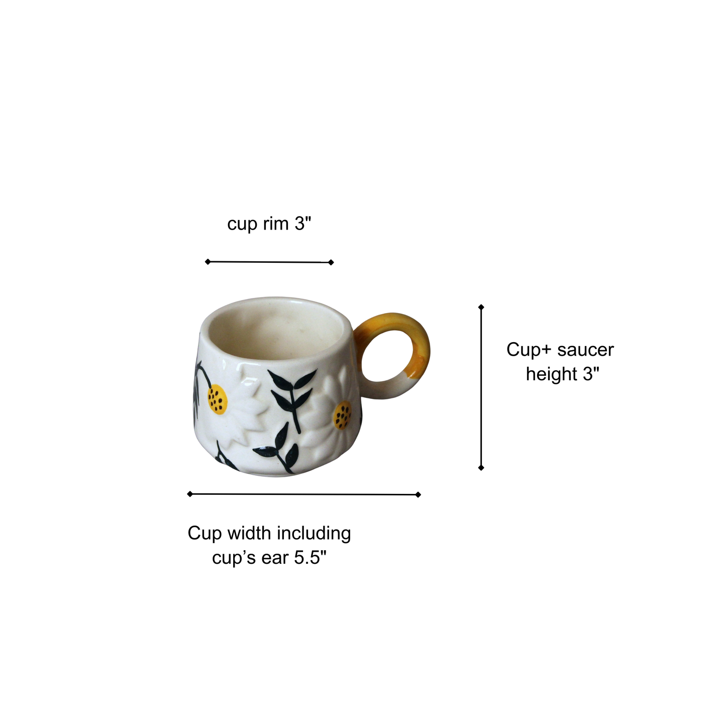 Sunflower Mug Set of 2 – Brighten Your Coffee & Tea Time