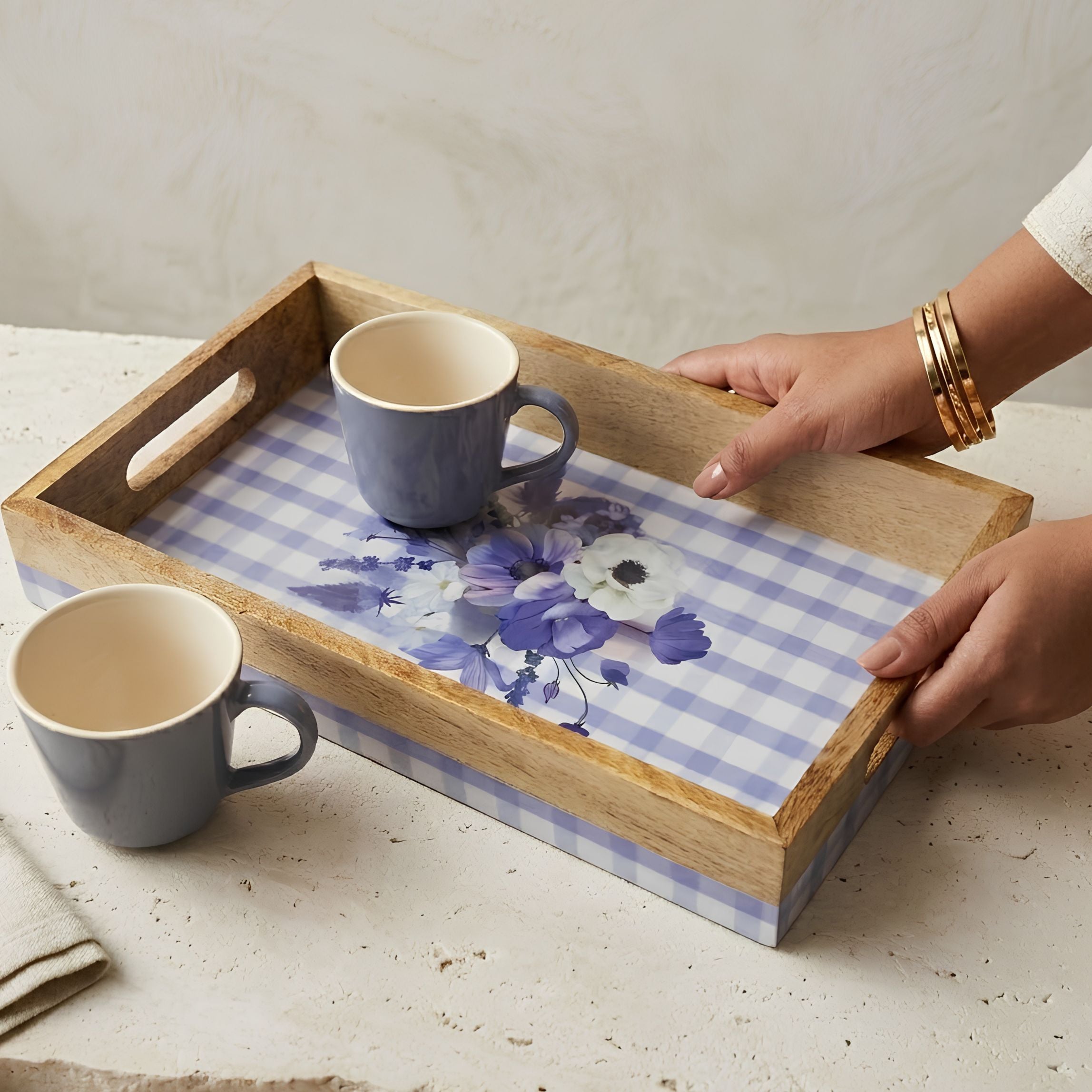 Lavender Cottage Serving Tray- 14