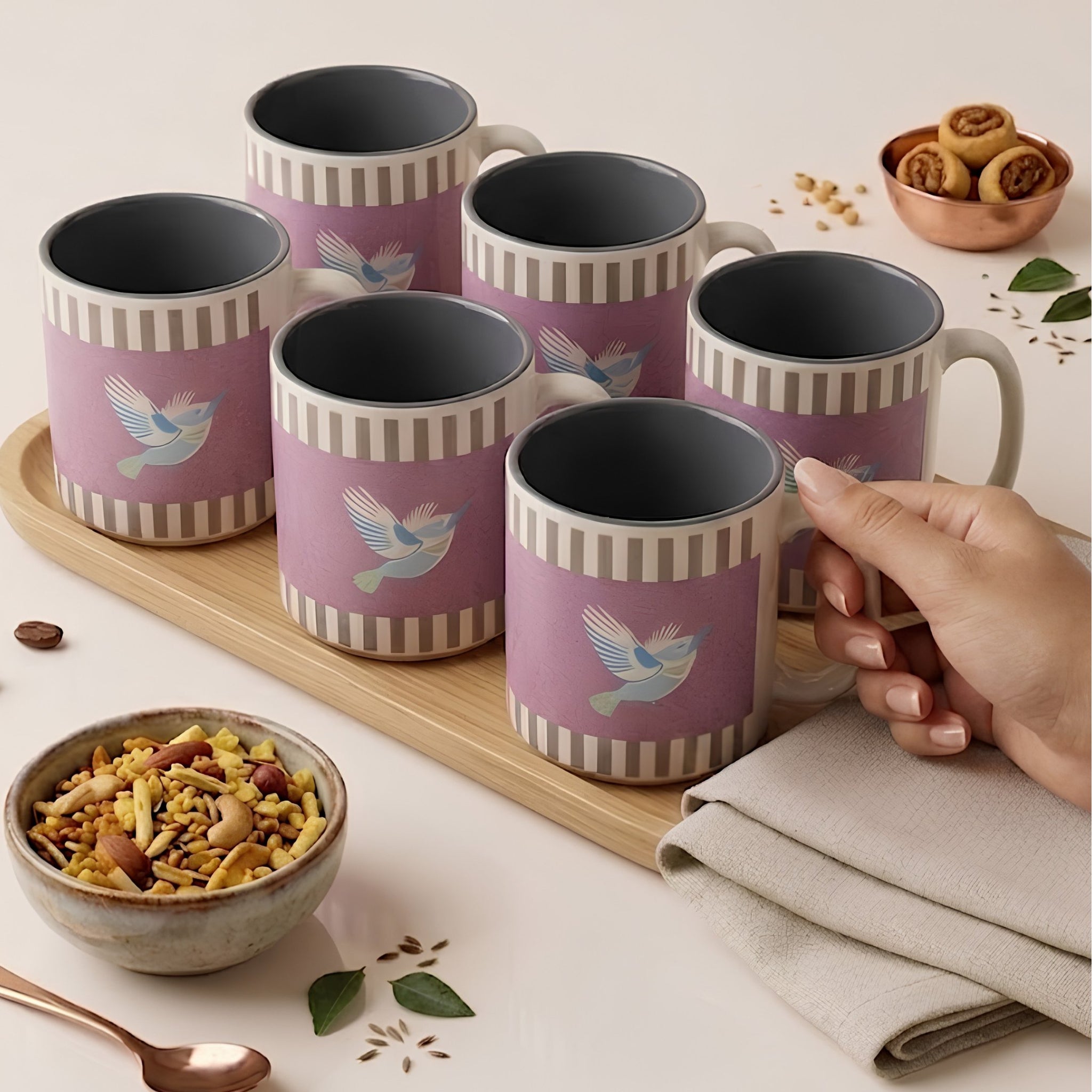 Skybound espresso and chai cups set of 6 - del hogar