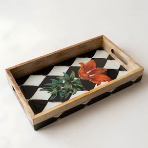 Tiger Lilly Serving Tray- 14"X 8" (Mango wood)
