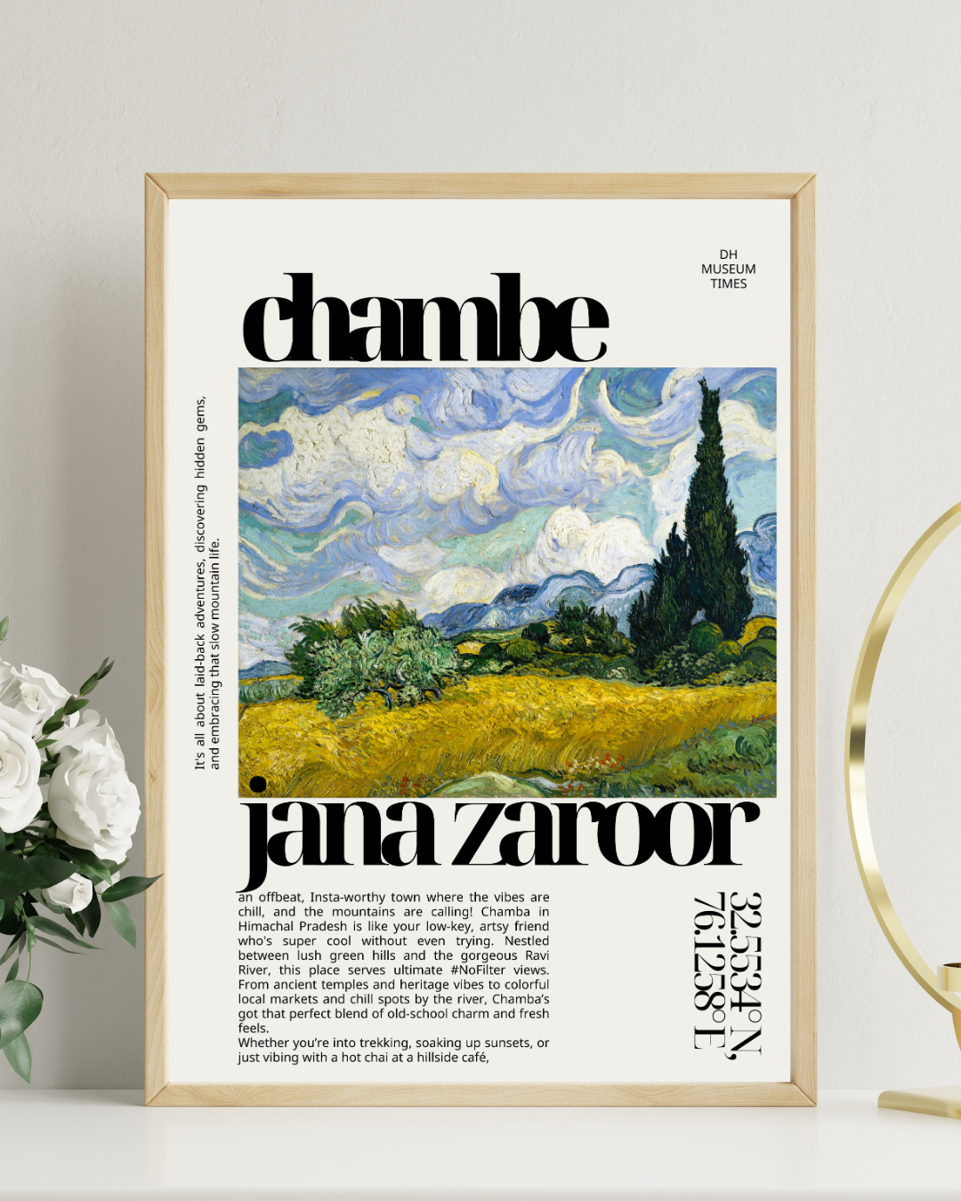Chamba wall art lifestyle shot on wall - del hogar