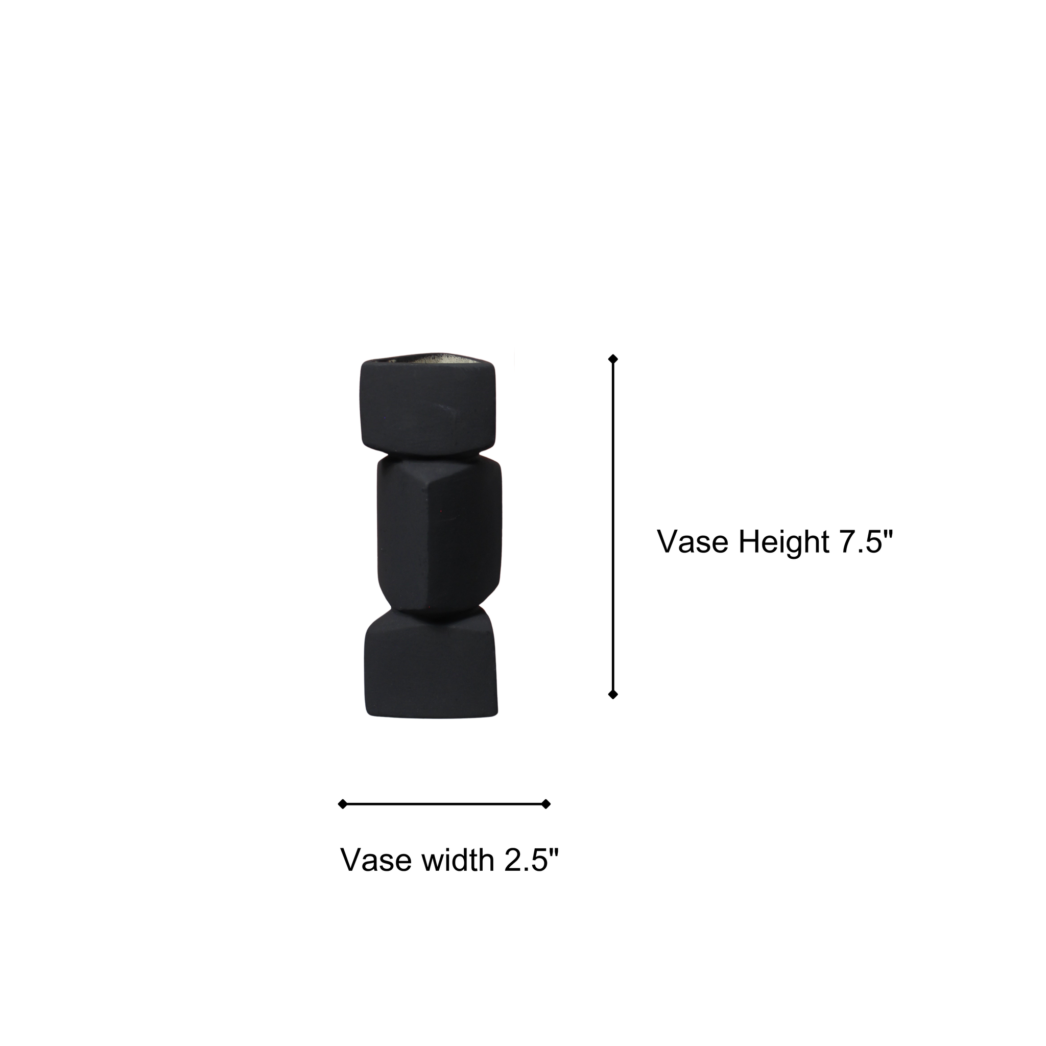 Monochrome Block Vase set of 2 – Abstract Black & White