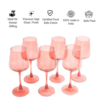 Wine Glass Set - Grapefruit (300ml) Crystal Glassware Set