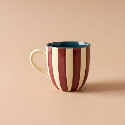 Chai Cups Set- Ruby Stripes, (Set of 4)