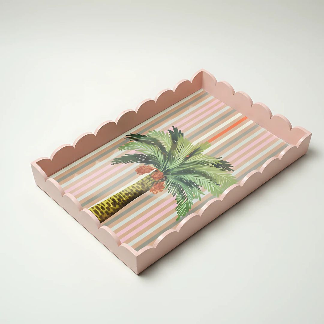 Palm in Pink- Serving Tray