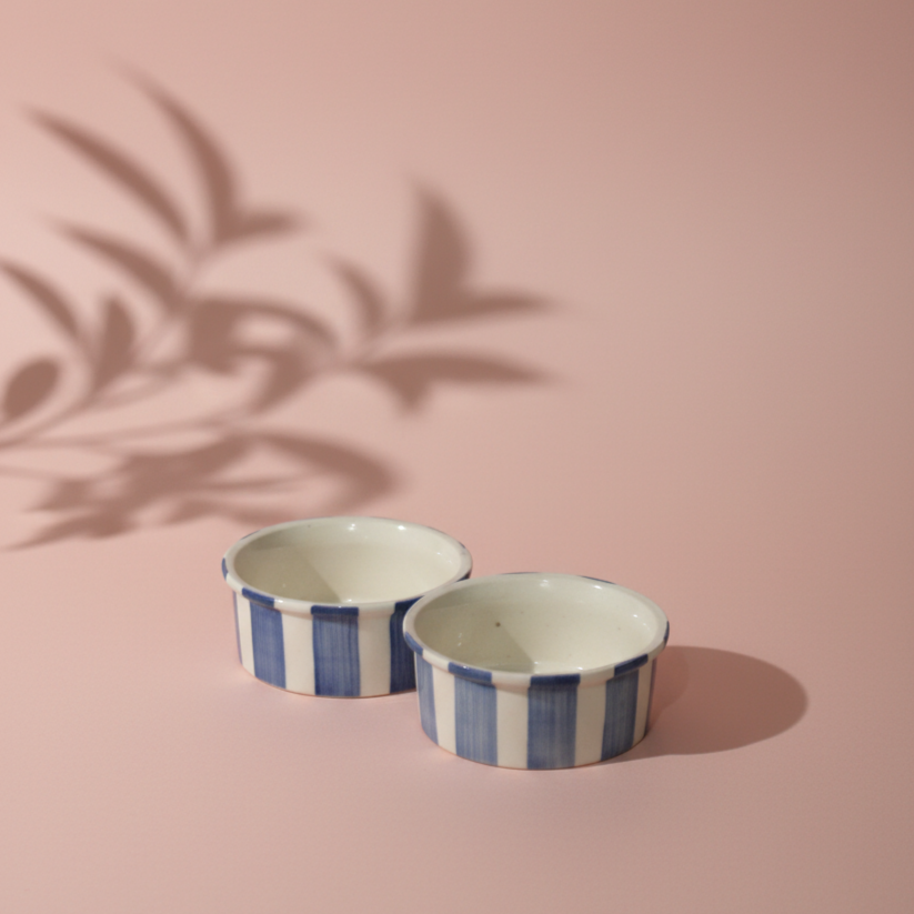 Coastal Stripes Dessert Bowls Blue(200ml)