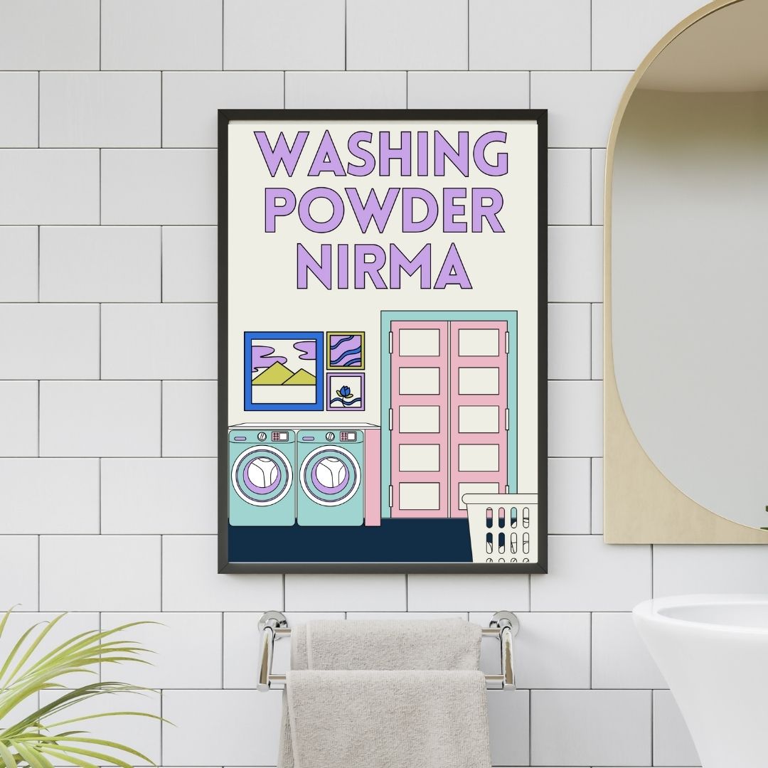 Washing Powder Framed Wall Art- Nostalgic Wall Frame
