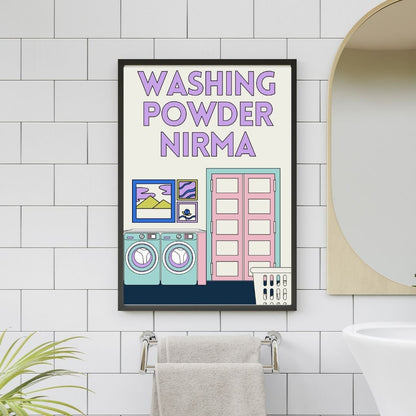 Washing Powder Framed Wall Art- Nostalgic Wall Frame