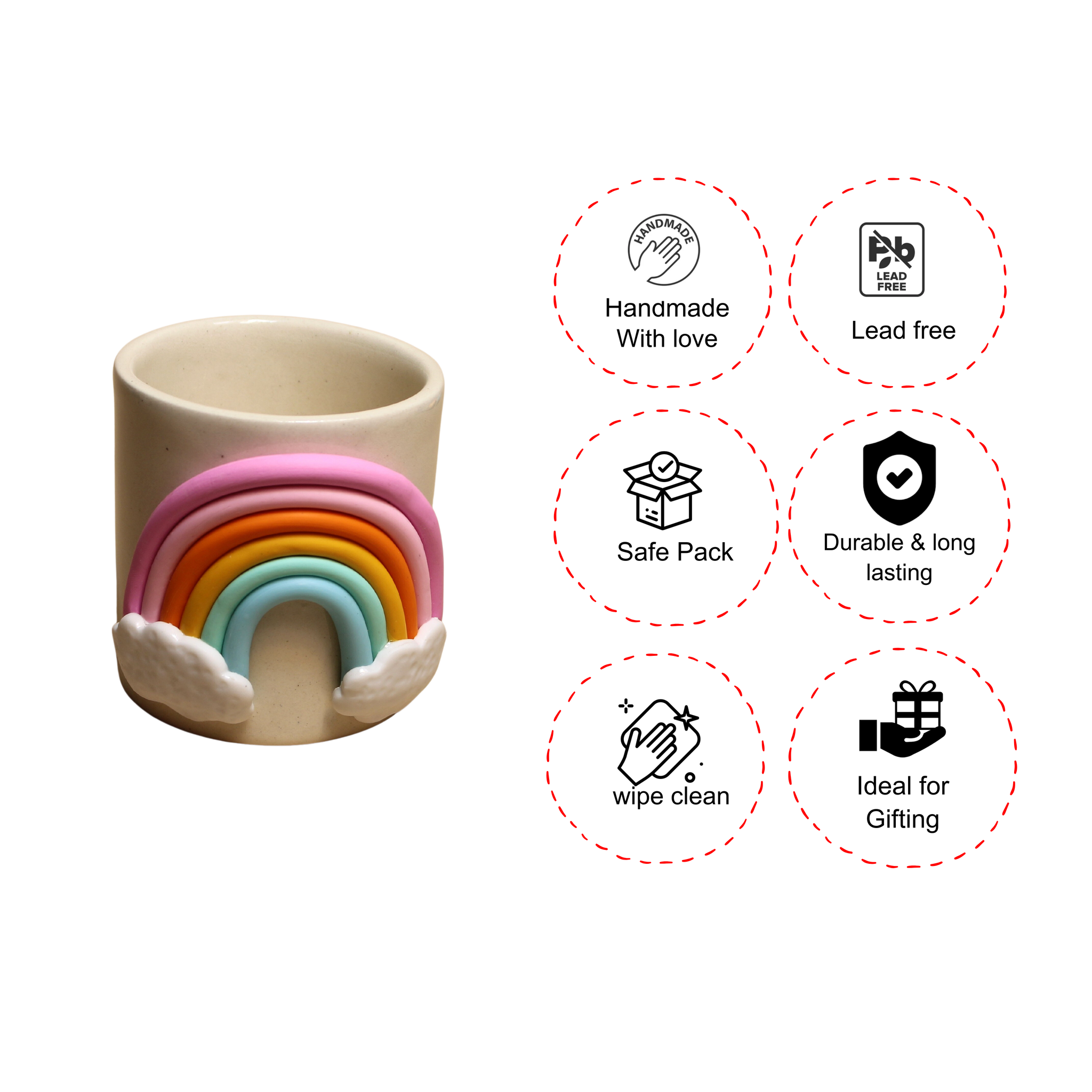 Color Pop Planter- Ceramic Plant Holder(Single)