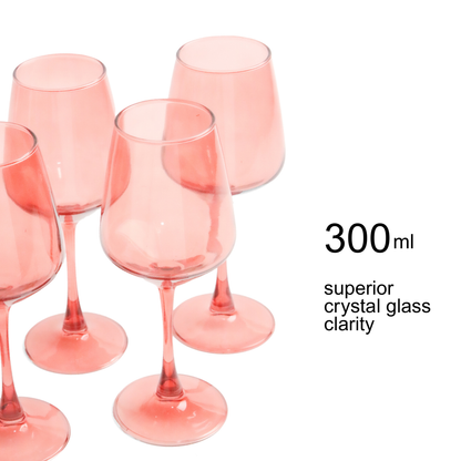 Wine Glass Set - Grapefruit (300ml) Crystal Glassware Set