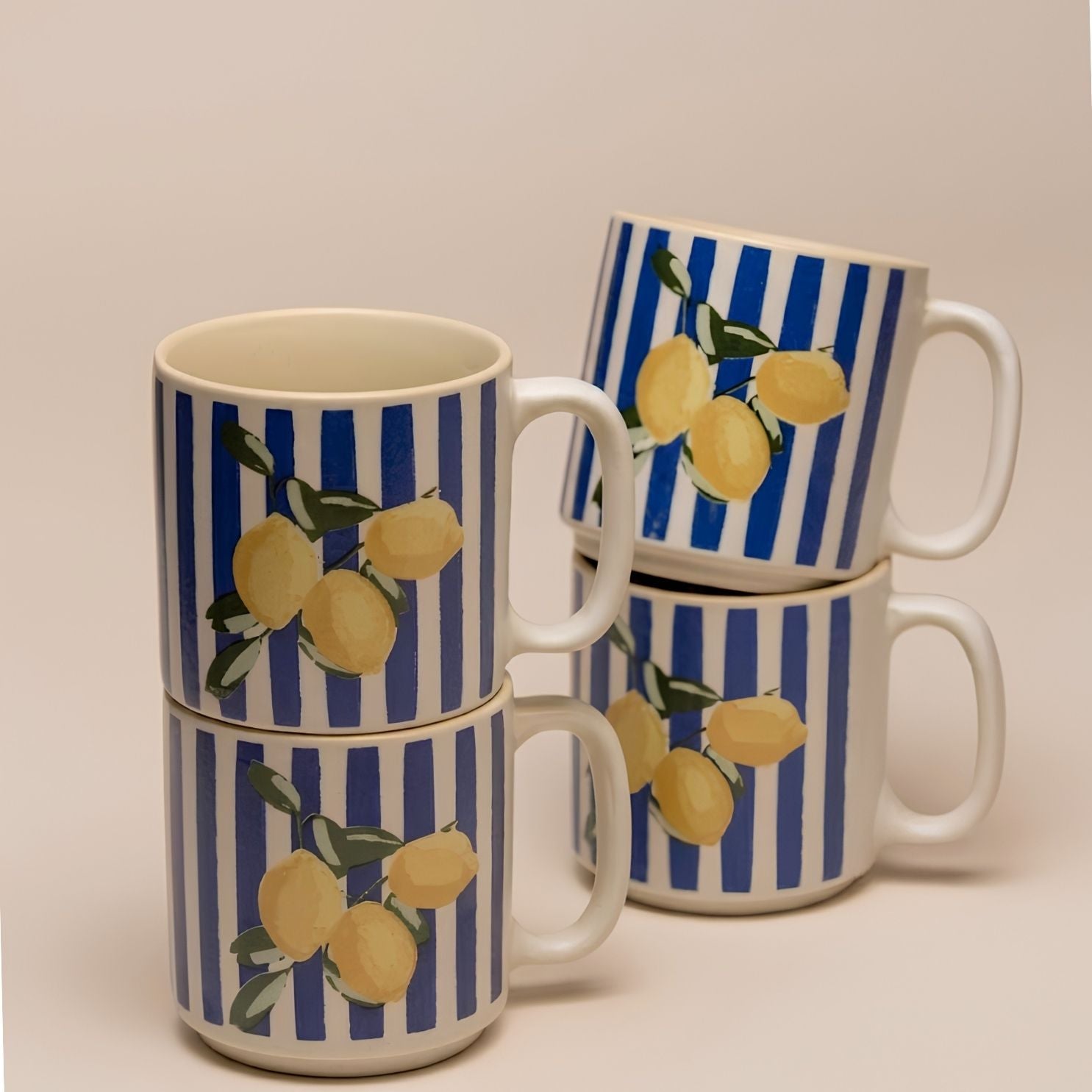 Lemonade Stripes -Tea cups/ Espresso cups (Set of 4) (Copy)
