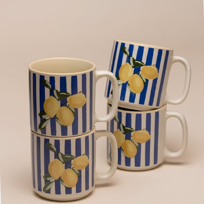 Lemonade Stripes -Tea cups/ Espresso cups (Set of 4) (Copy)