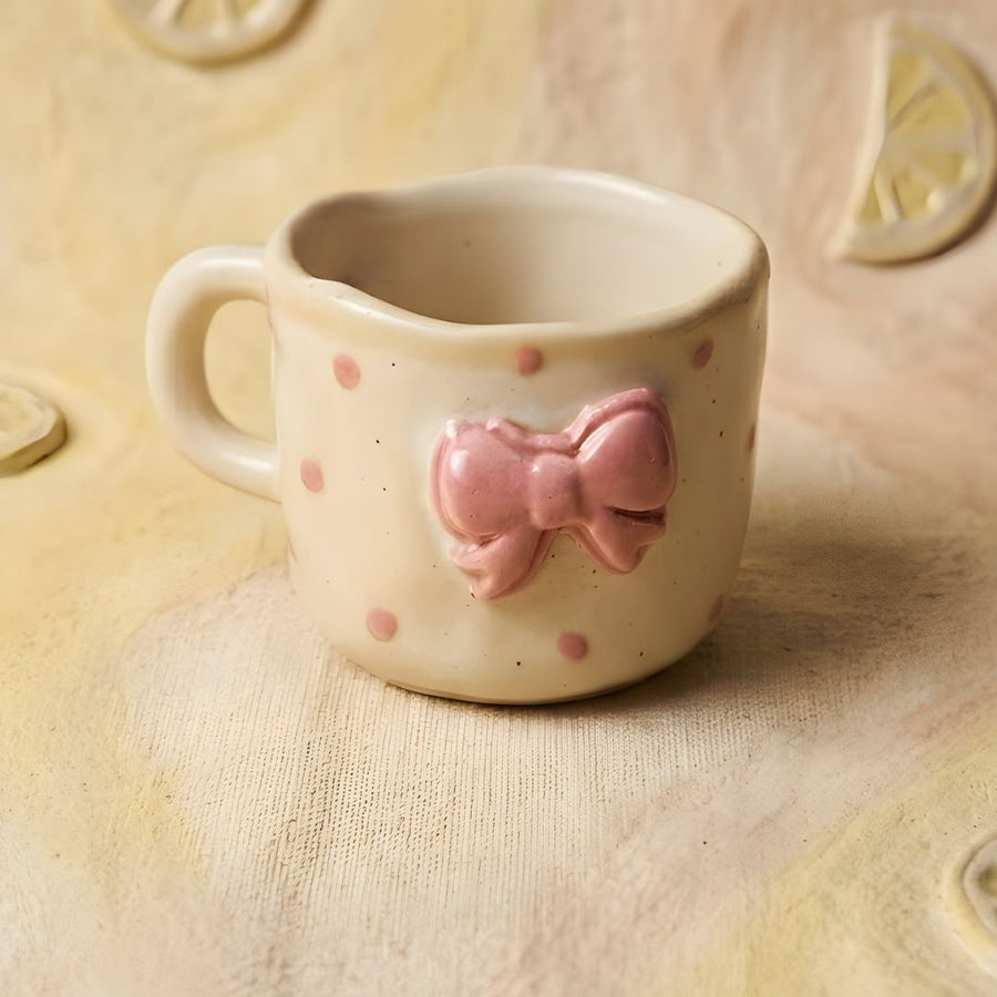 Little Bow Mug- Beige, 240ml