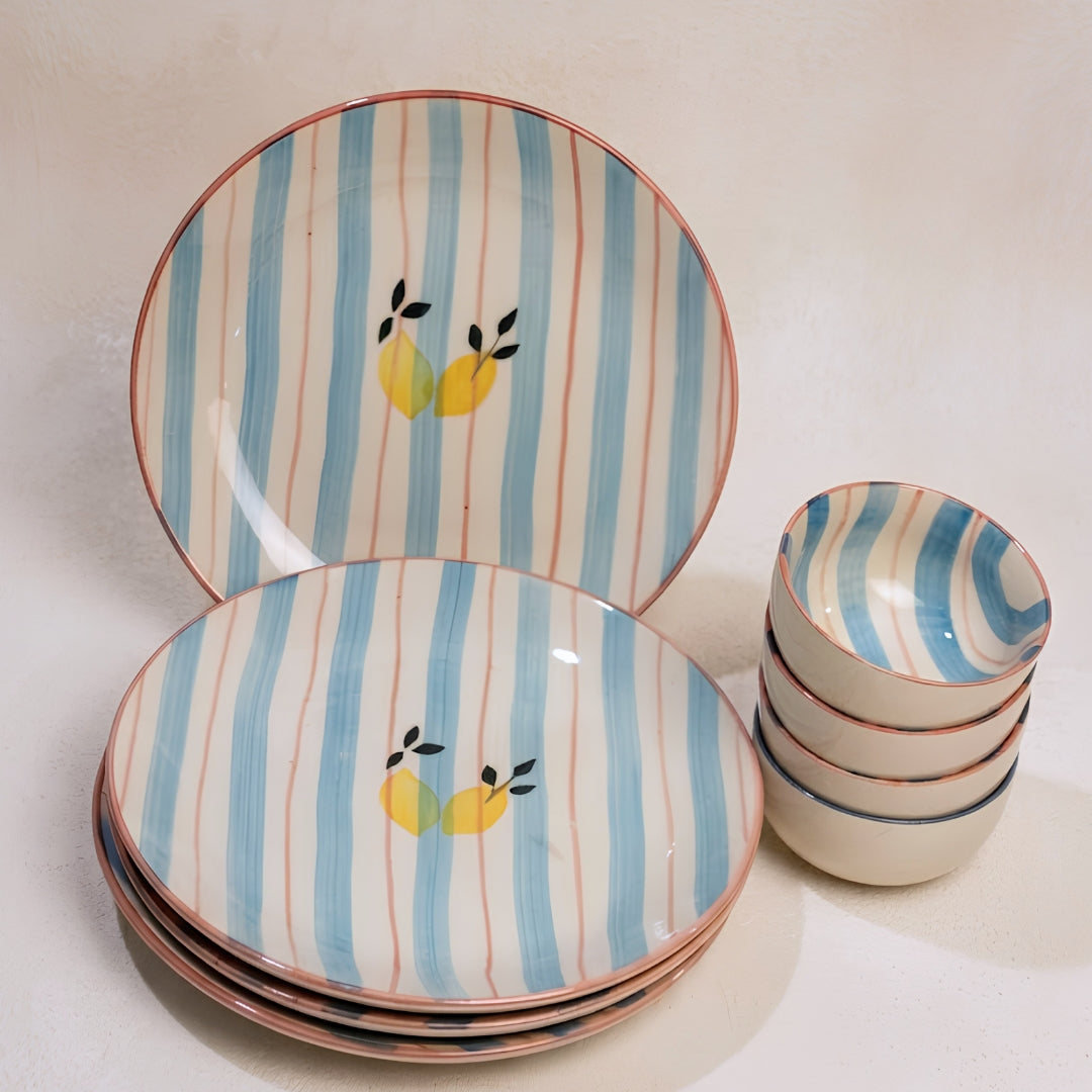 Breeze & Lemons 12Pcs Ceramic Dinner Set