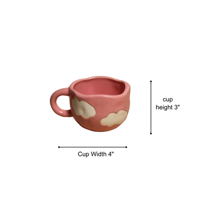 Pink Cloud- Mugs Set-  (4 Pcs)