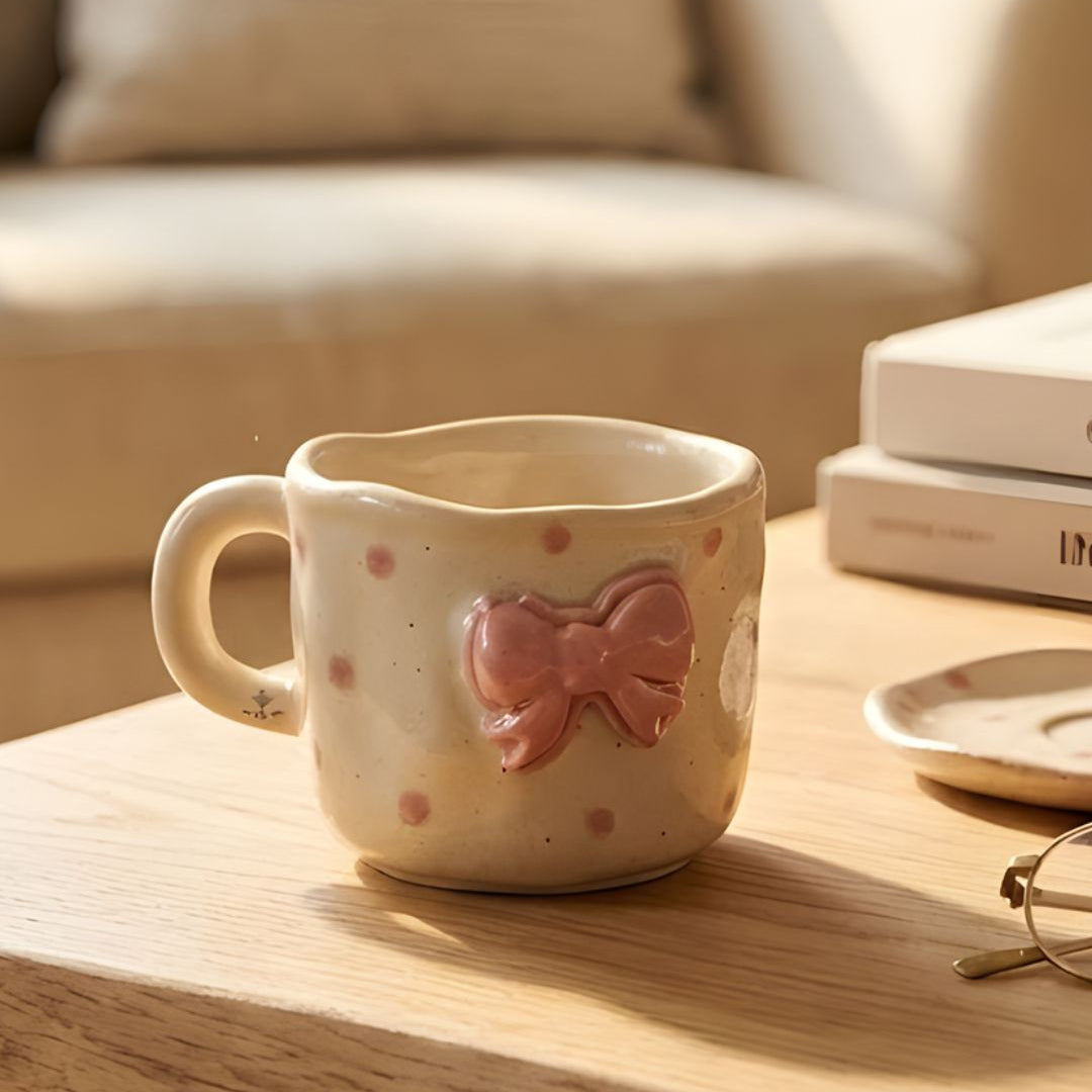 Little Bow Mug- Beige, 240ml