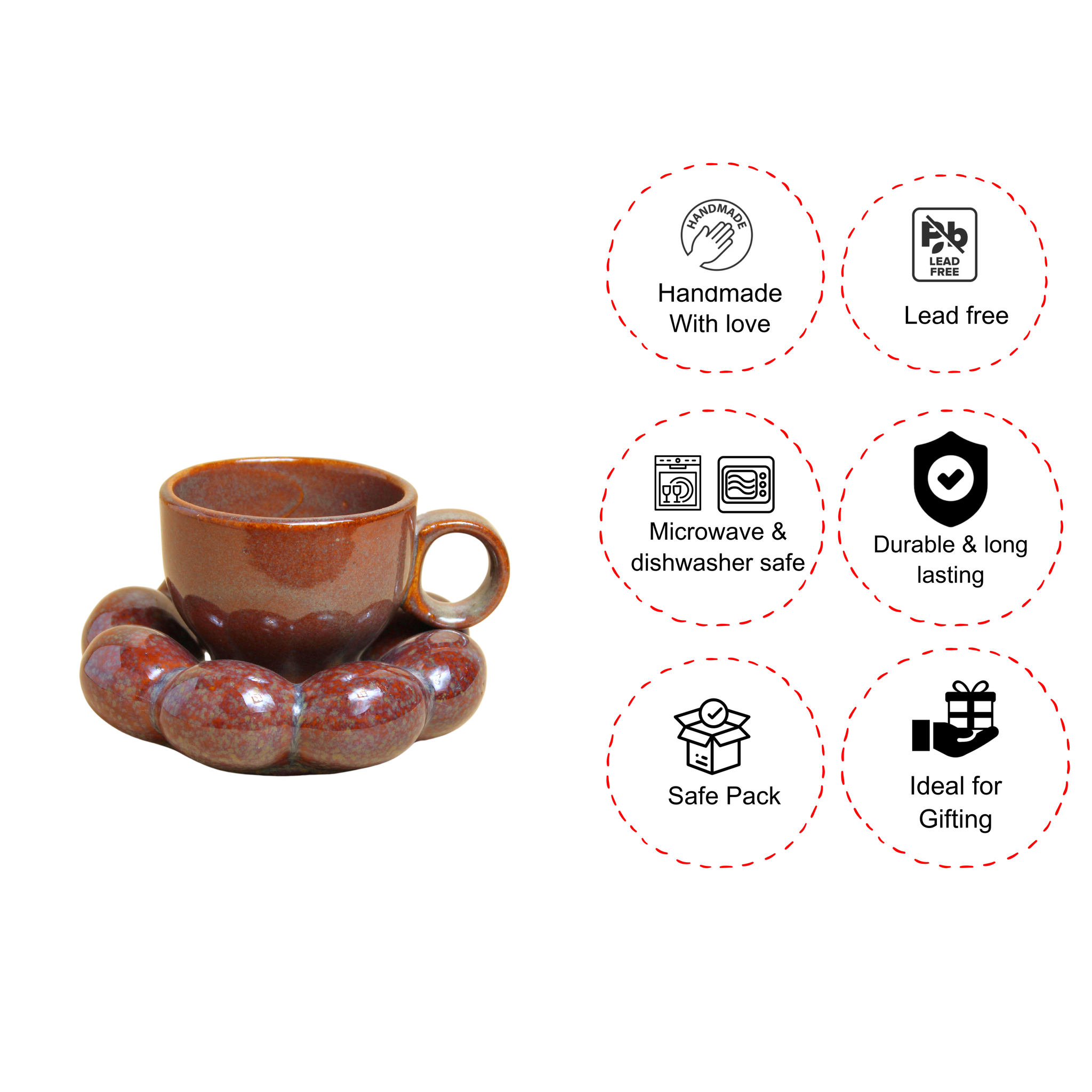 Bubble cup and saucer set- Trendy combo