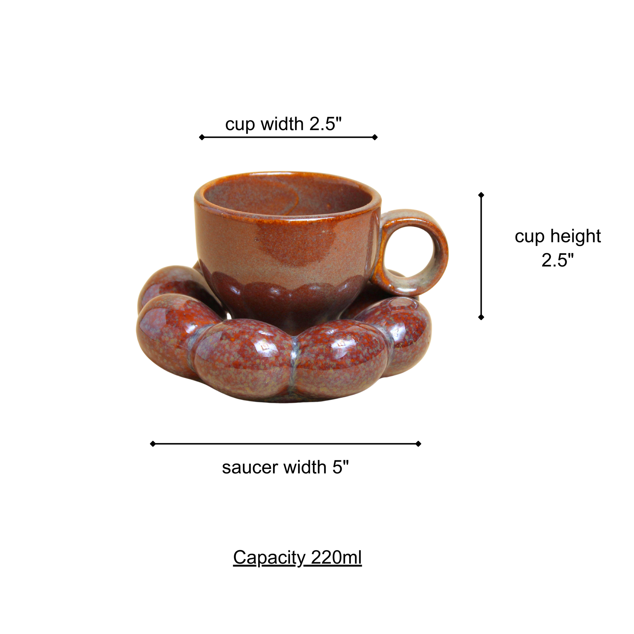 Bubble cup and saucer set- Trendy combo