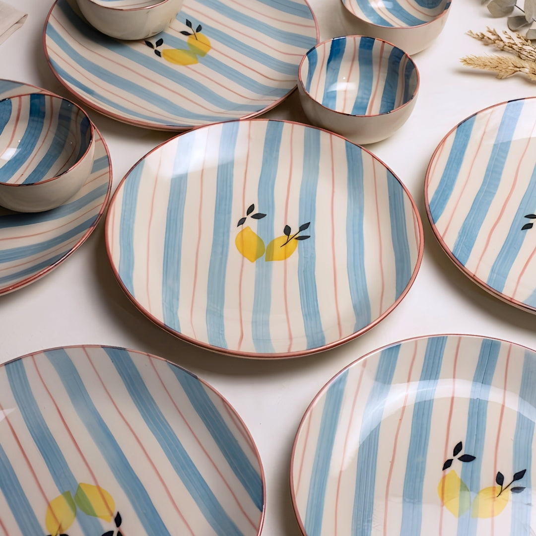 Breeze & Lemons 12Pcs Ceramic Dinner Set