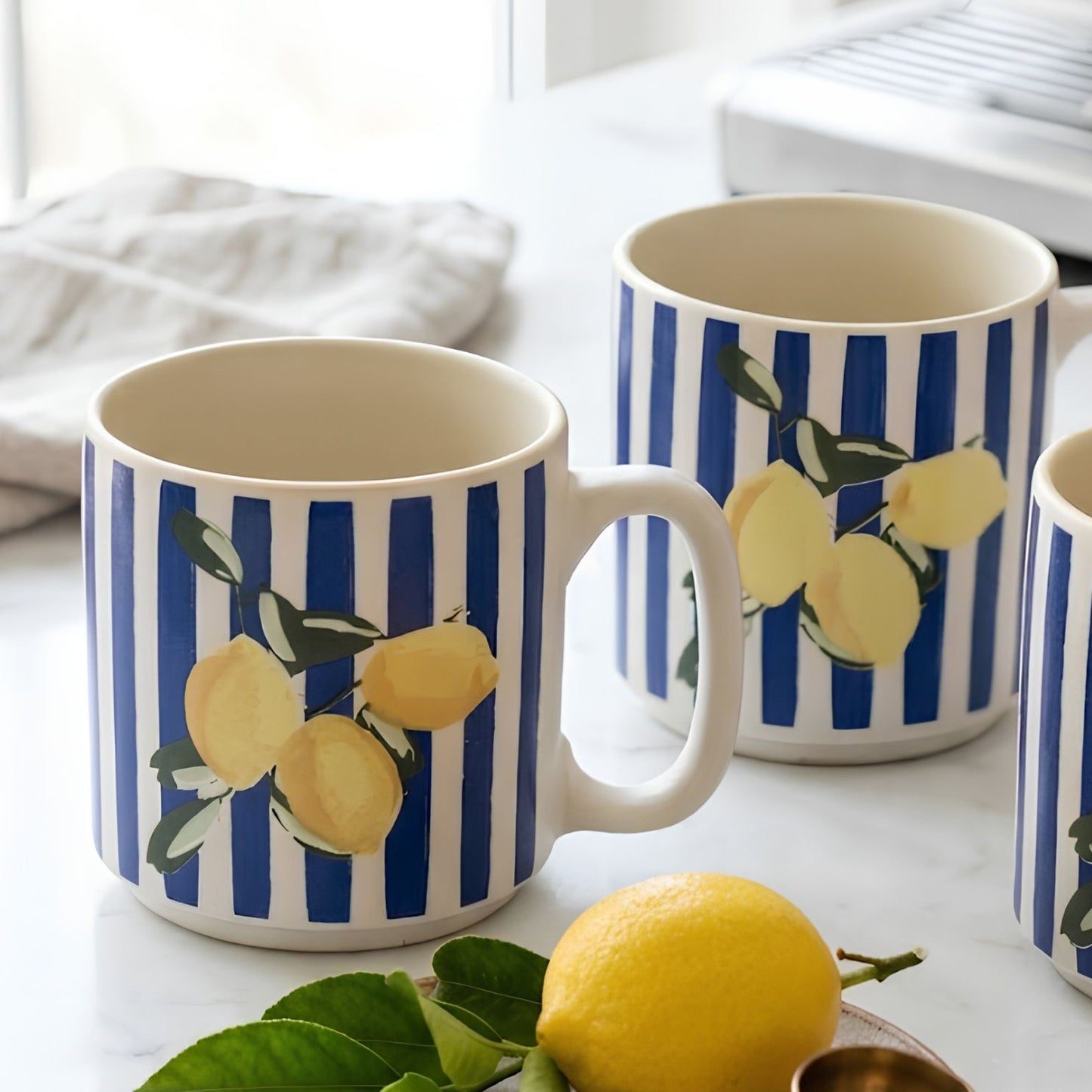 Lemonade Stripes -Tea cups/ Espresso cups (Set of 4) (Copy)