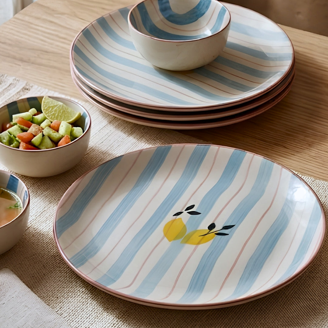 Breeze & Lemons 12Pcs Ceramic Dinner Set