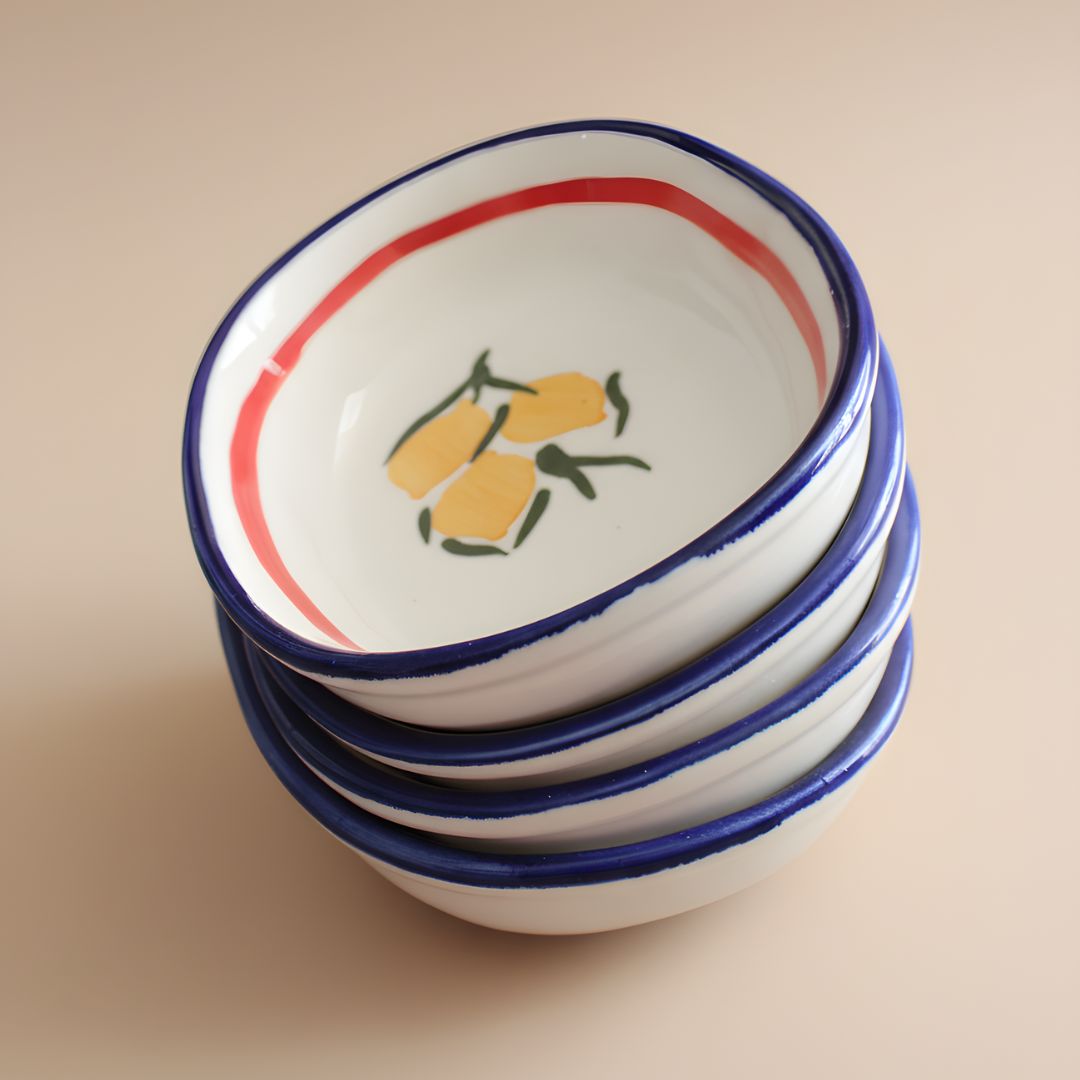 Lemon Zest Deep Plates - Oval Pasta Plates