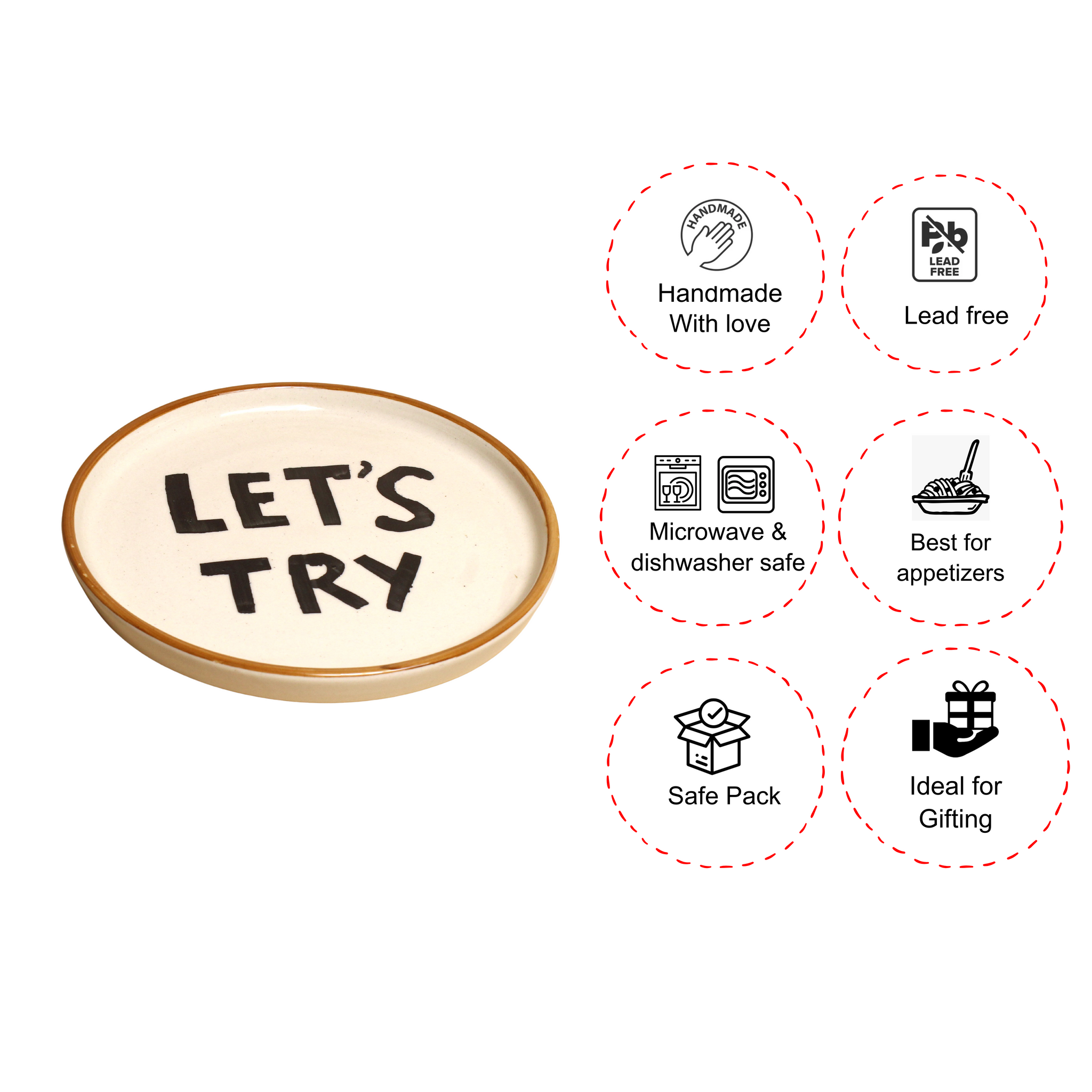 Let's Try Plates- Set of 2 Quarter Plates (8