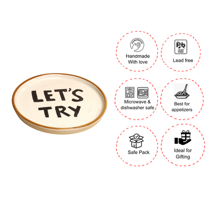 Let's Try Plates- Set of 2 Quarter Plates (8")