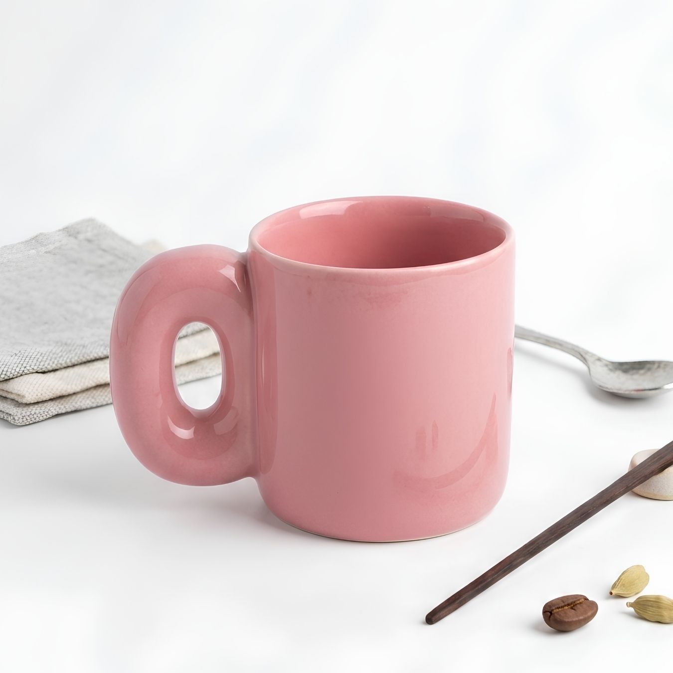 Rose Pink Ceramic Mug-300ml