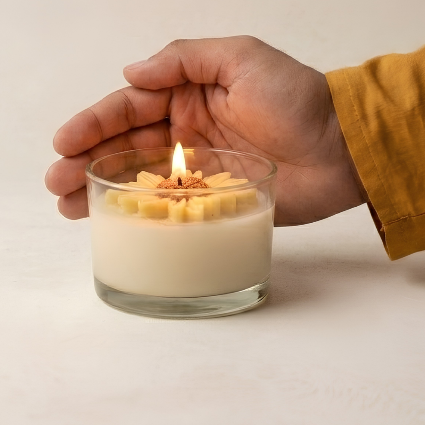 Giftbox- Sunflower Bliss Set- 2 Coffee Mugs & Candle