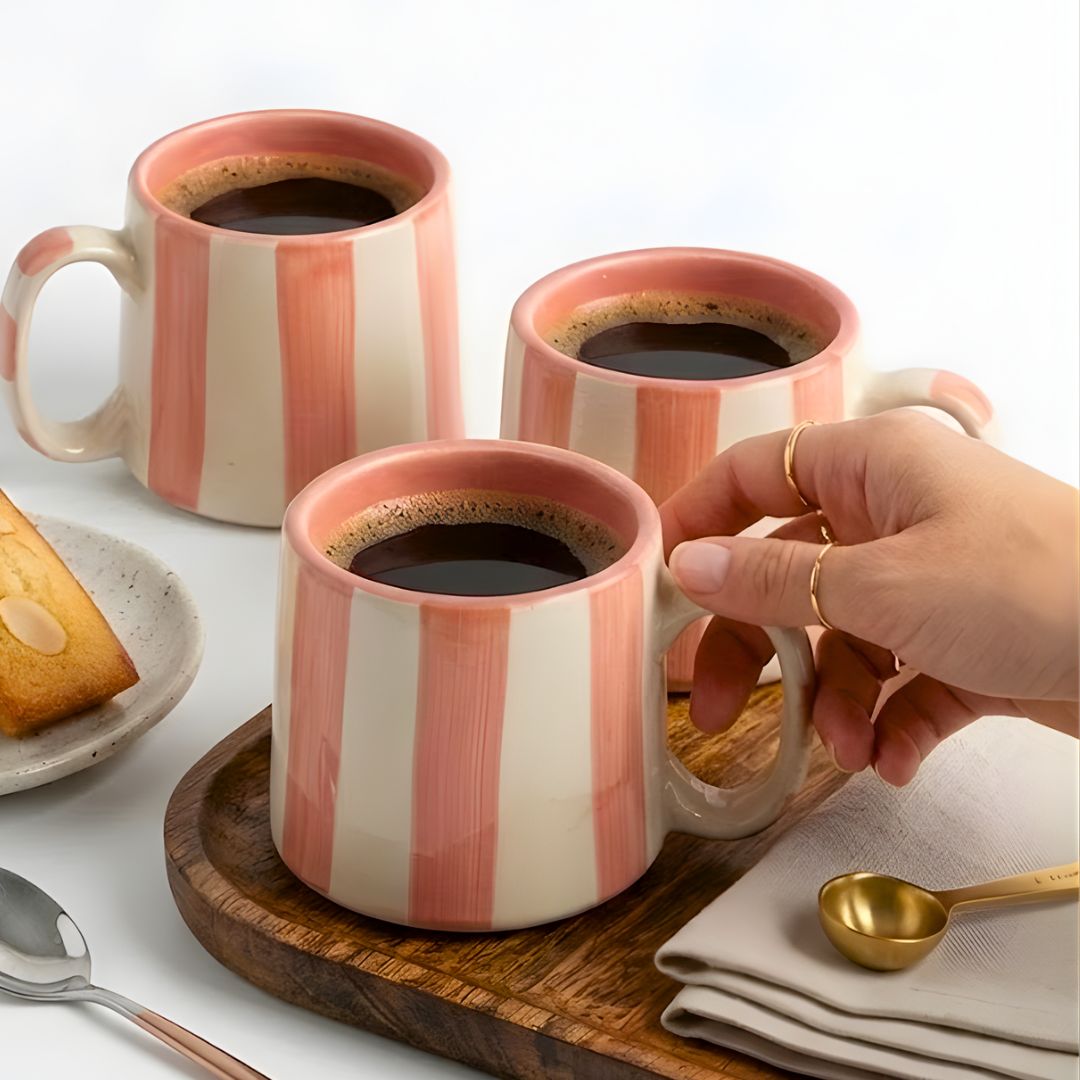 Stripeplay Peach Mug- 240ml