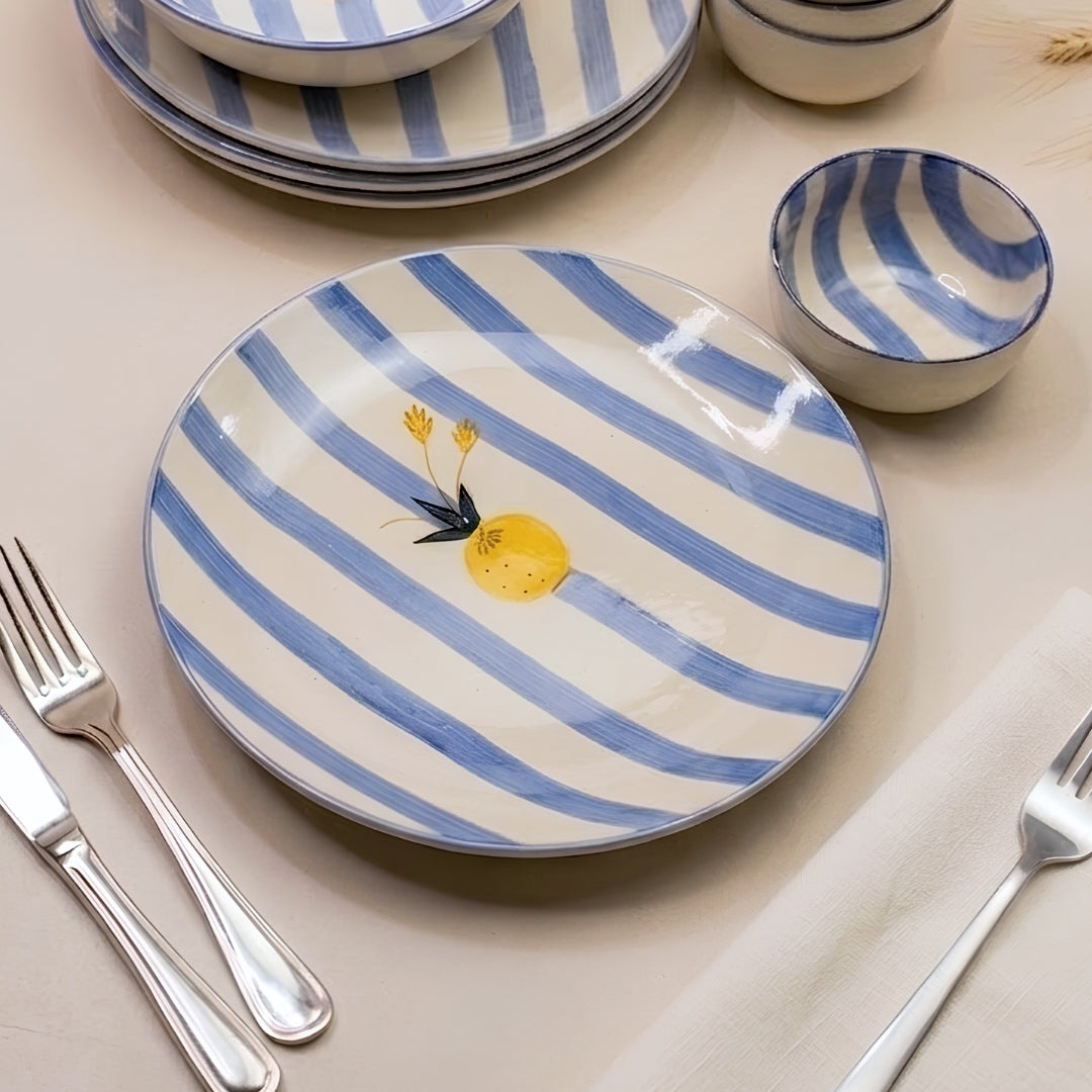 Apricot 8 Pcs Ceramic Dinner Set- Plates+ Bowls