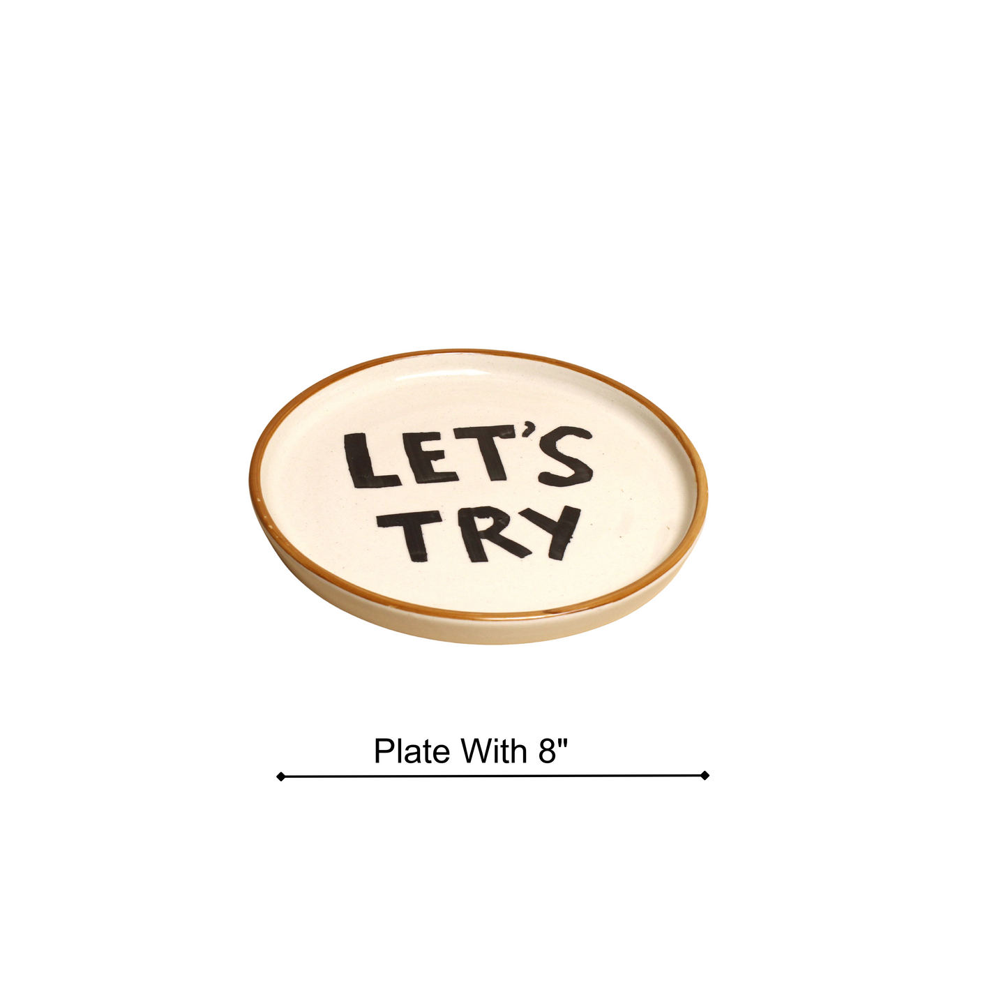 Let's Try Plates- Set of 2 Quarter Plates (8")