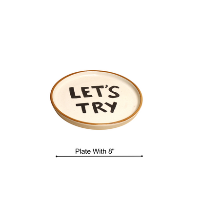 Let's Try Plates- Set of 2 Quarter Plates (8")
