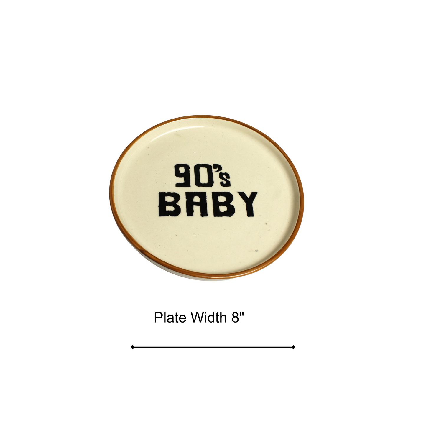 90's Baby Plates – Retro Inspired, Set of 4 Quarter Plates