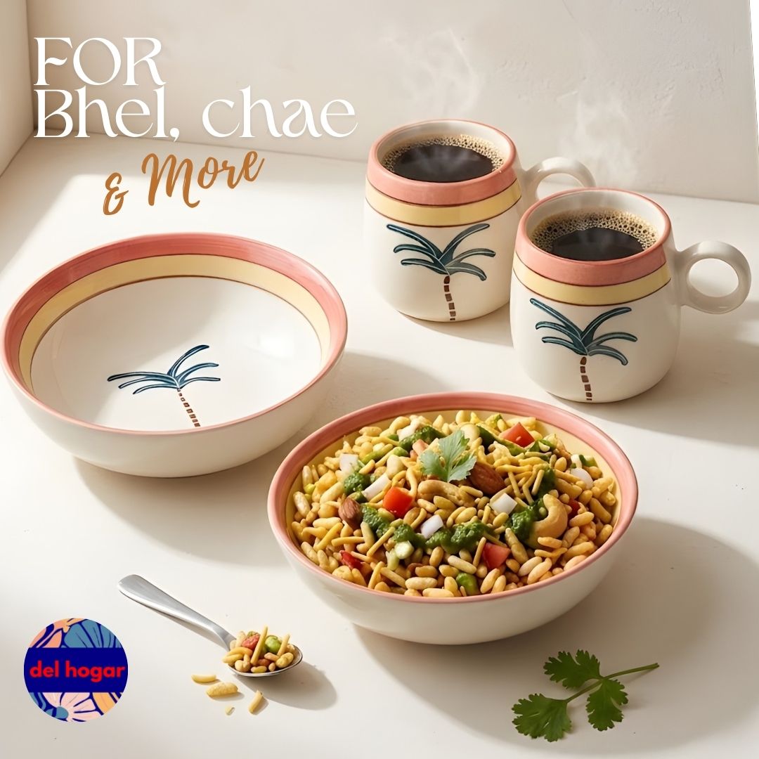 Breakfast Set - Palm Deep Bowl + Mug Set