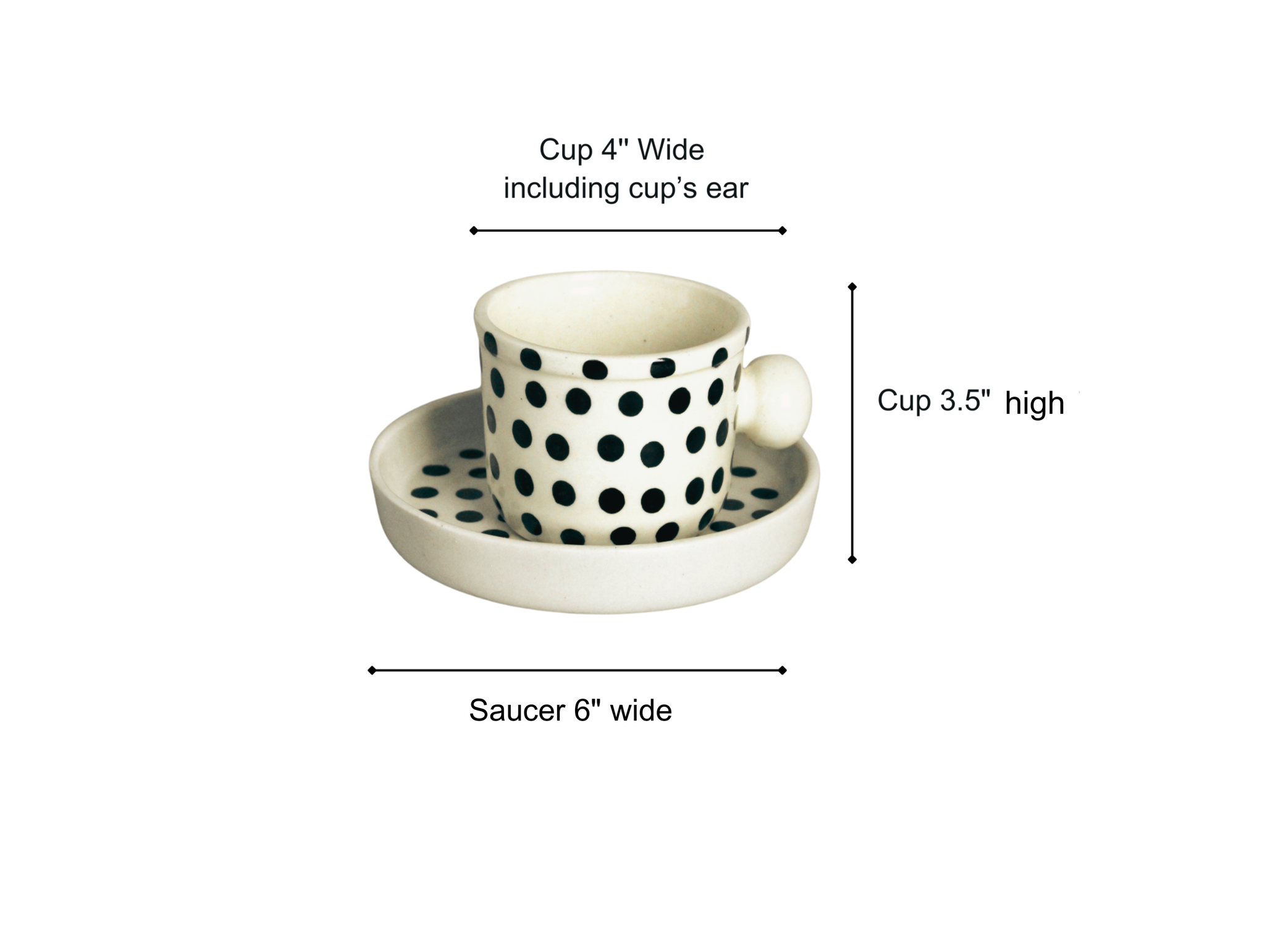 Dots Cup and Saucer Set – For Tea & coffee