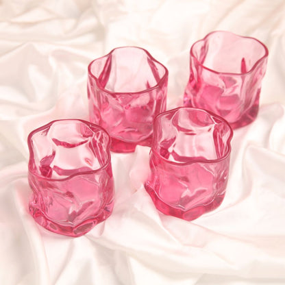 Serving Glasses- Fuchsia Pink (250ml) Set of Glasses