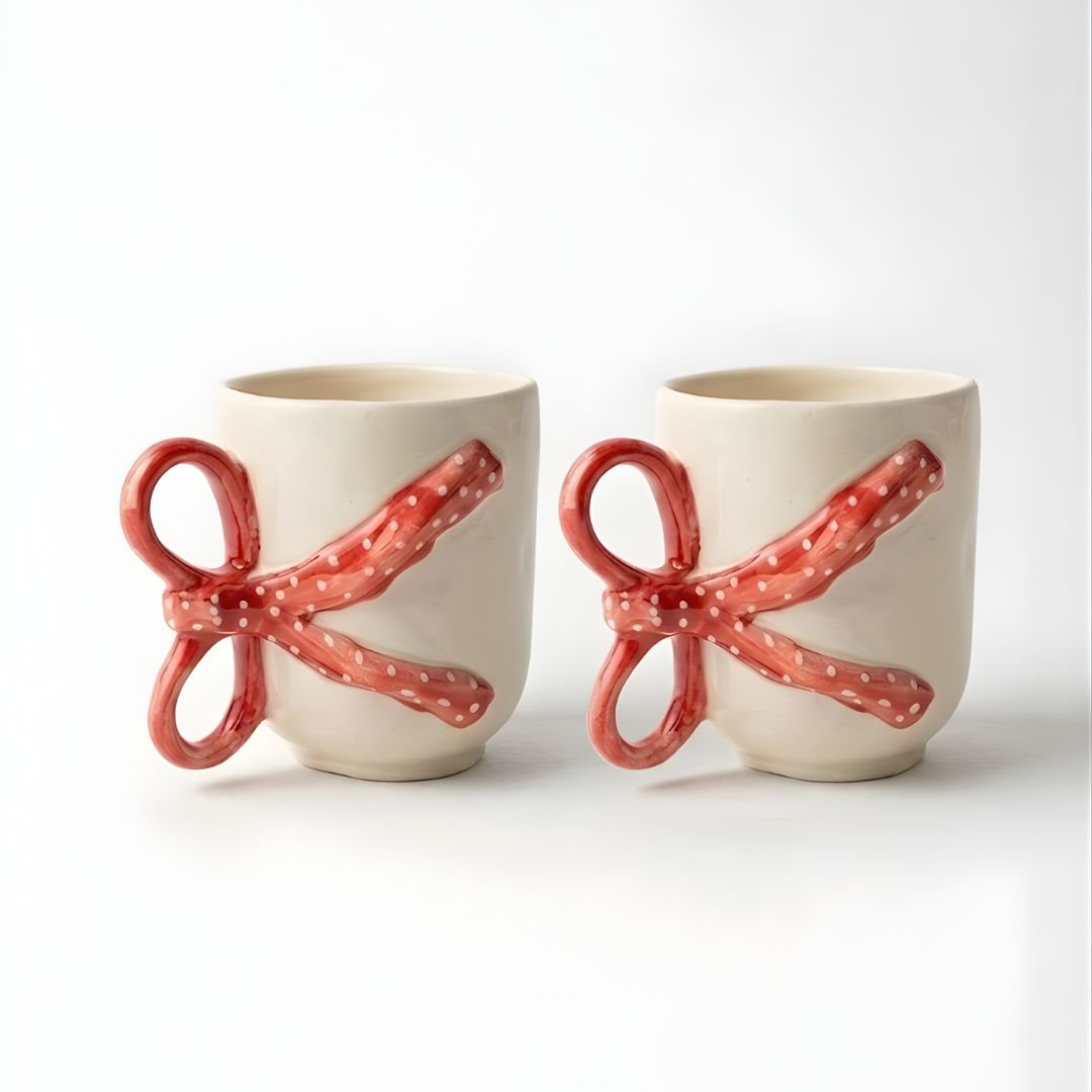Red Blushed Ribbon Mug-  240ml