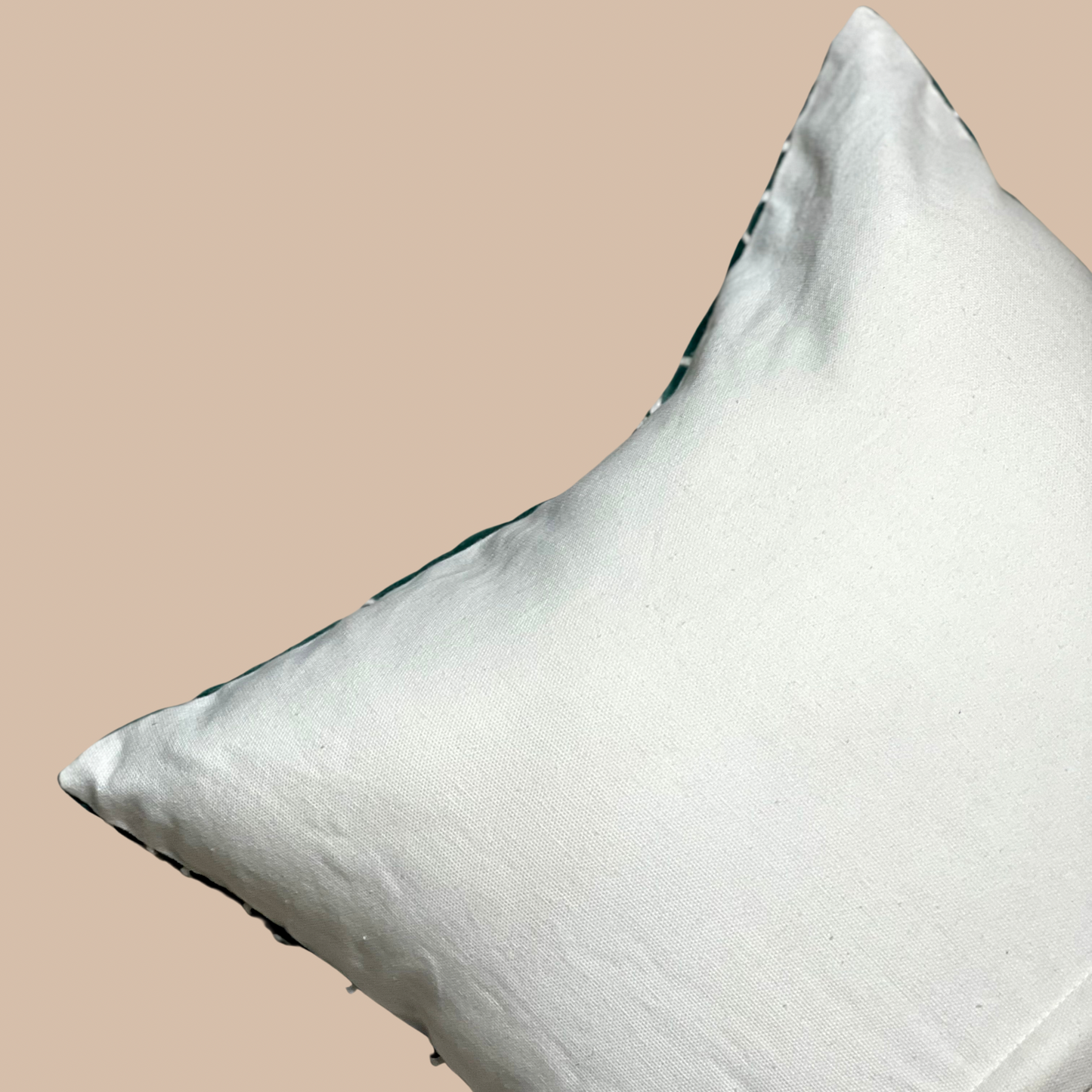 Modern Wave Embroidered Cushion Cover - Off white