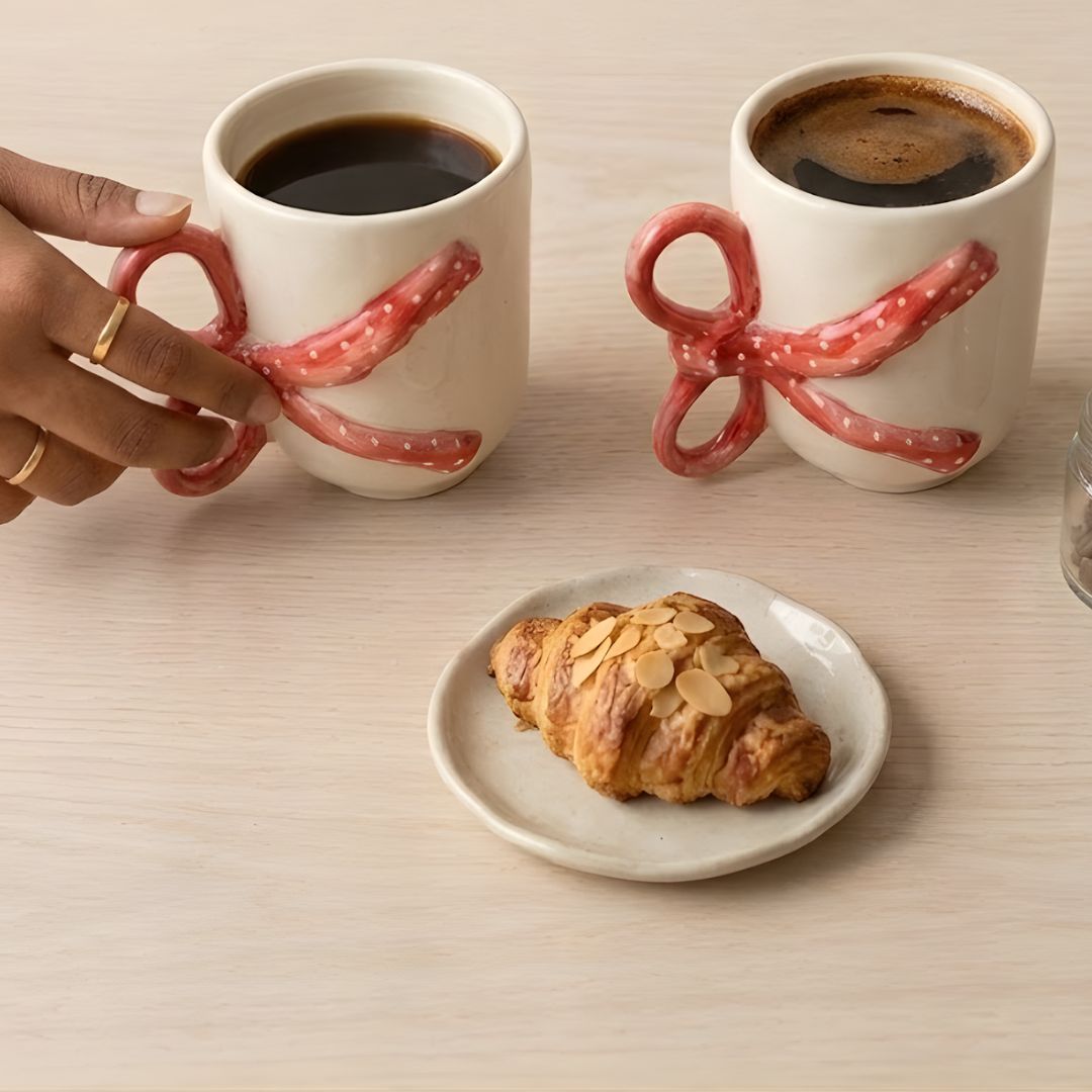 Red Blushed Ribbon Mug-  240ml
