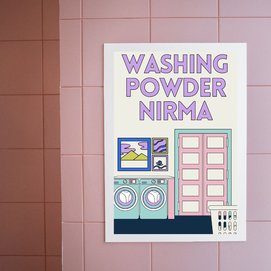 Washing Powder Framed Wall Art- Nostalgic Wall Frame