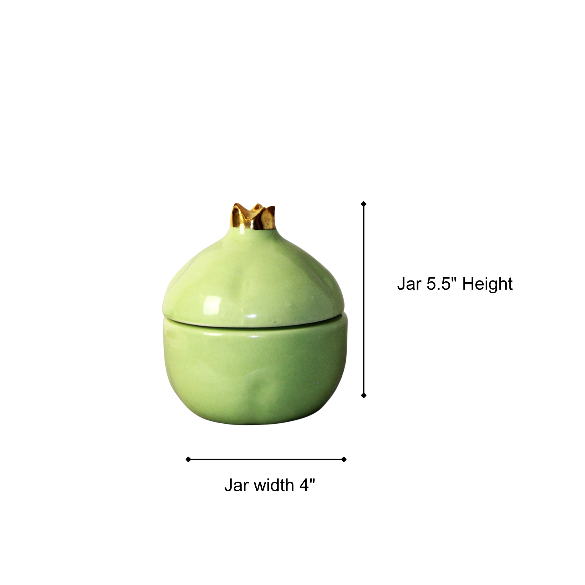 Pomegranate Ceramic Jars set of 2 - Small Storage Delight