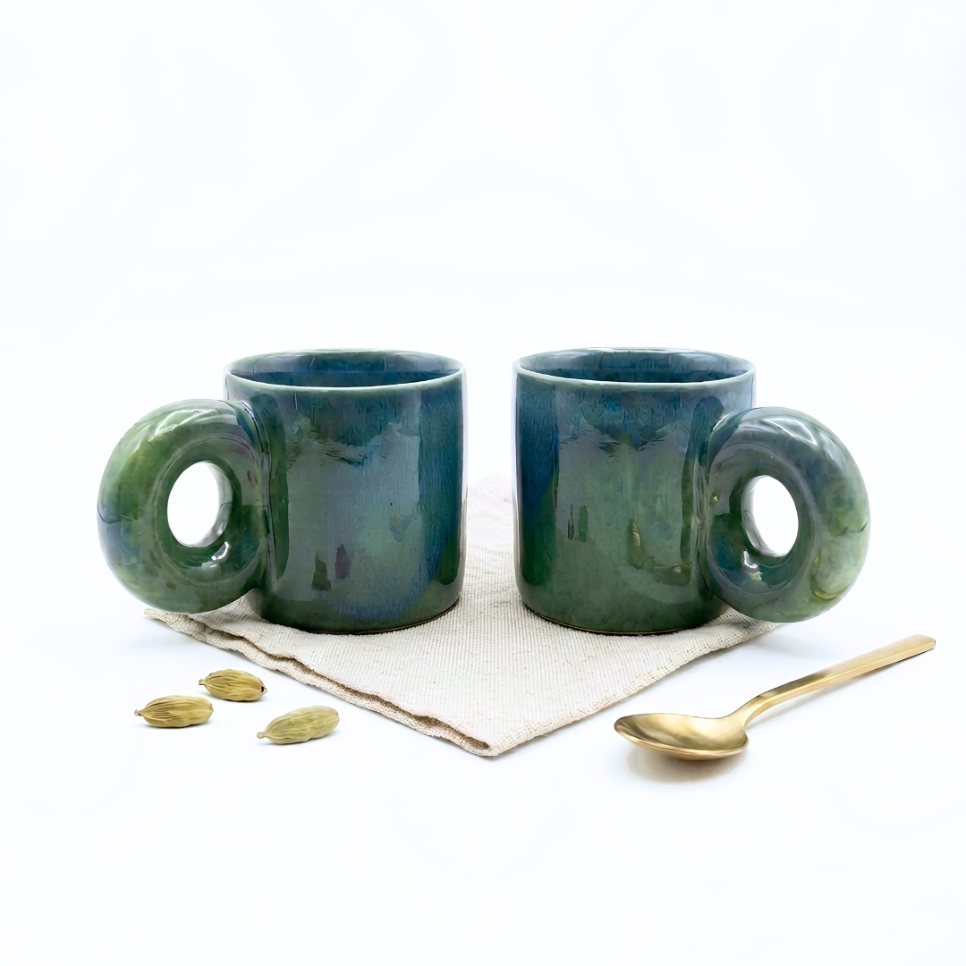 Azure Green Ceramic Mug-300ml