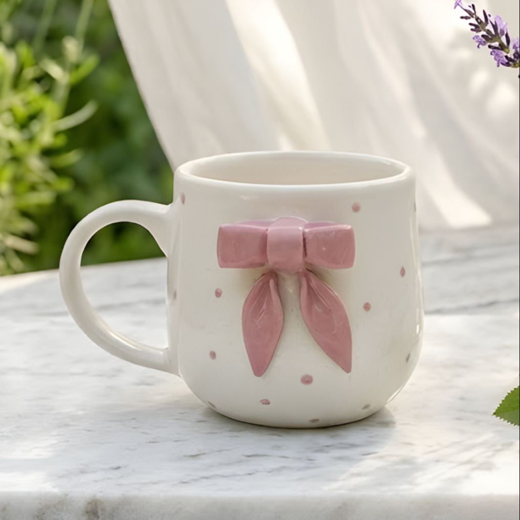 Pink Bow Ceramic Mug- 280ml