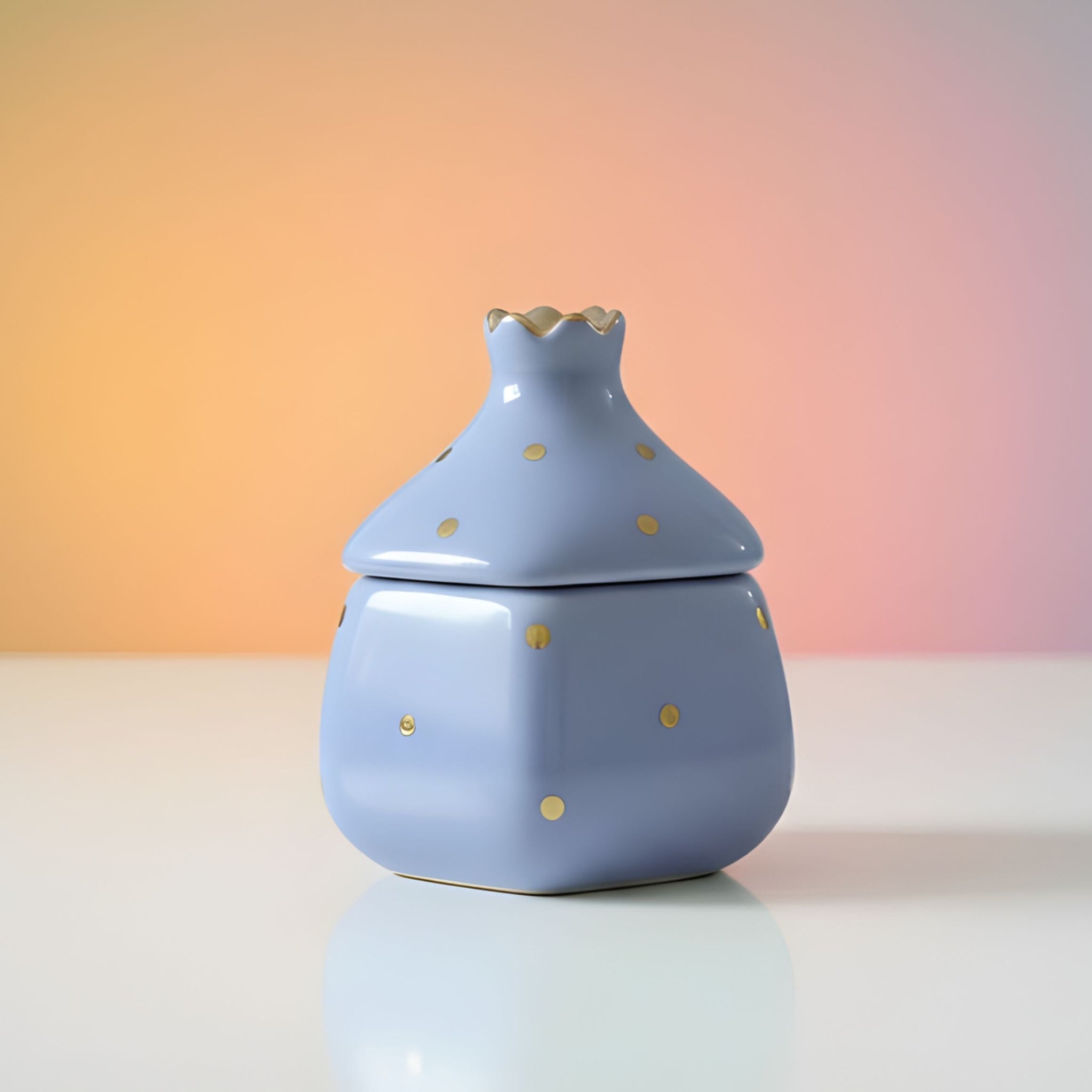 Pomegranate  Jars- Gold dusted (Ice Blue ,300ml)